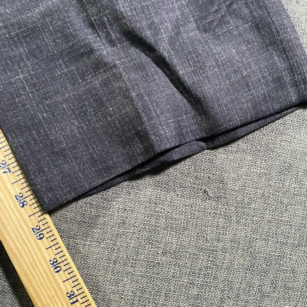 Holland Sherry Mens Charcoal Textured Wool Dress Pants Size 36x29 Tailored USA